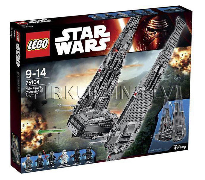 75104 LEGO Star Wars Kylo Ren's Commander Shuttle, no 9 līdz 14 gadiem
