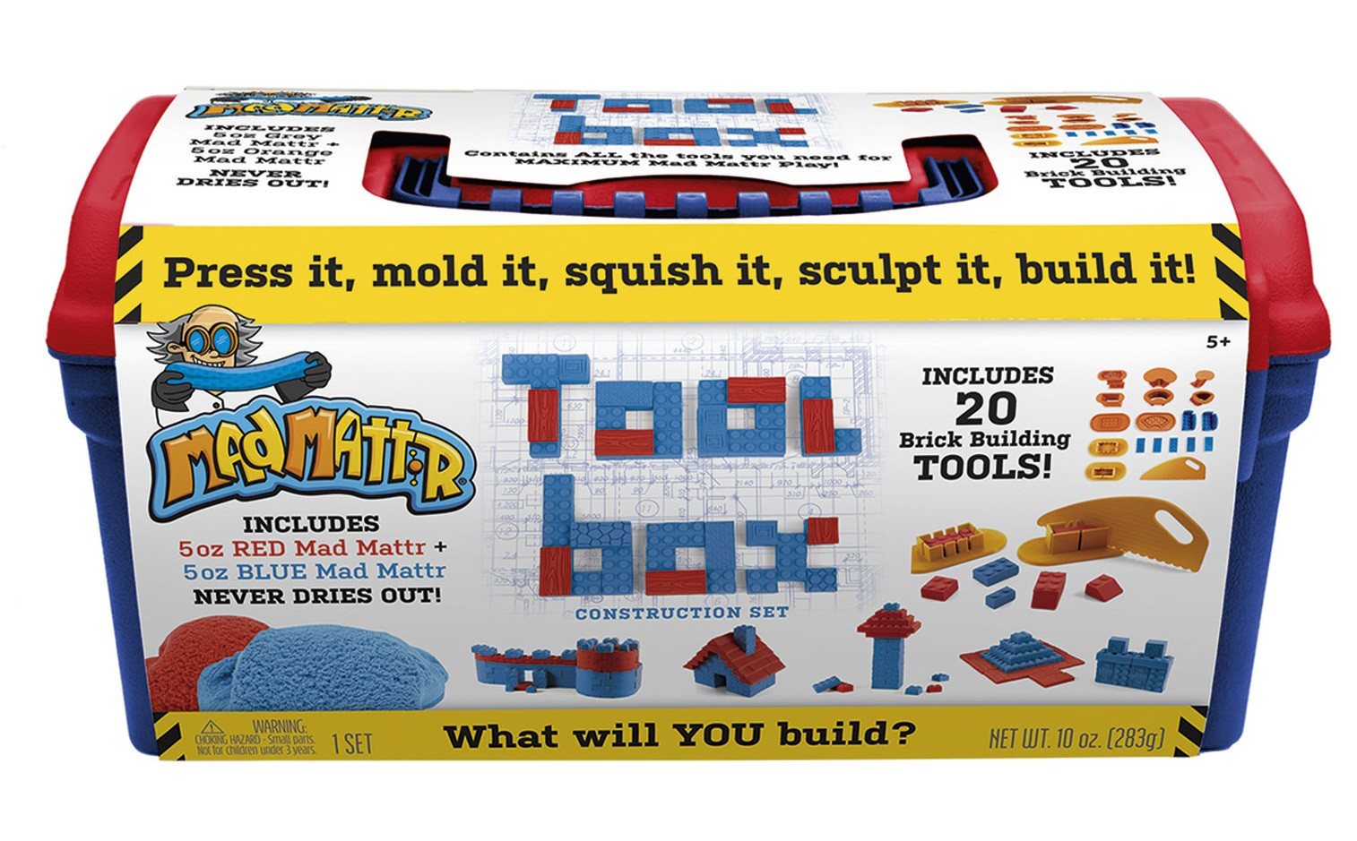 Kaste ar Mad Mattr veidošanas pastu un formiņām. SARKANS+ZILS (no 5 gadiem)