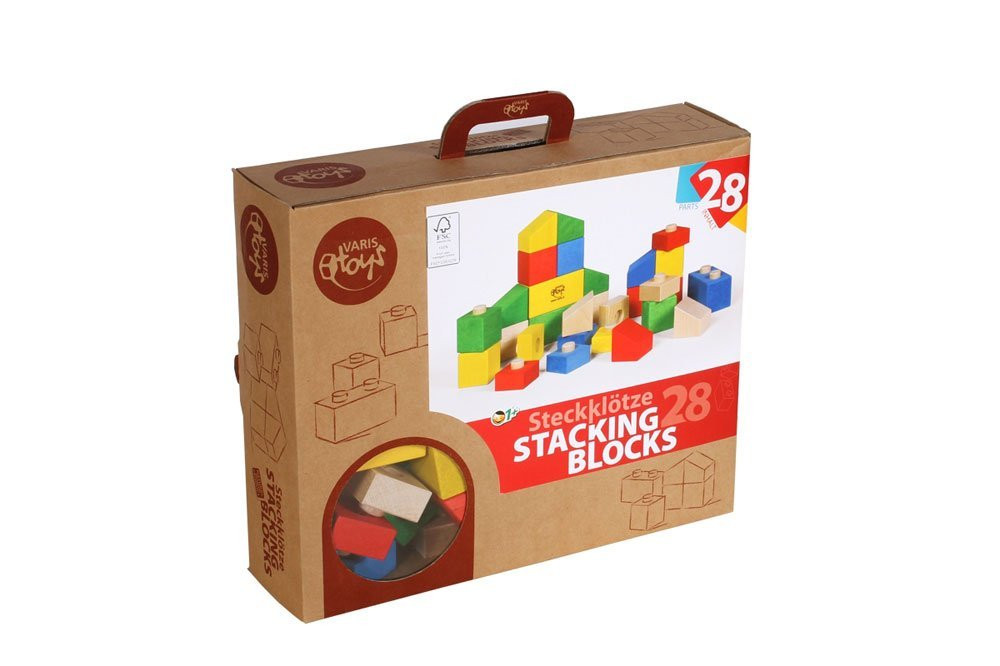 Varis toys - Mazais būvētājs no 1 gadiņa- stabilie kluči 28 gb.