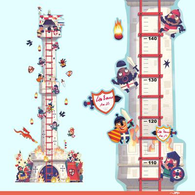 Djeco Sienas uzlīmes- auguma mērītājs