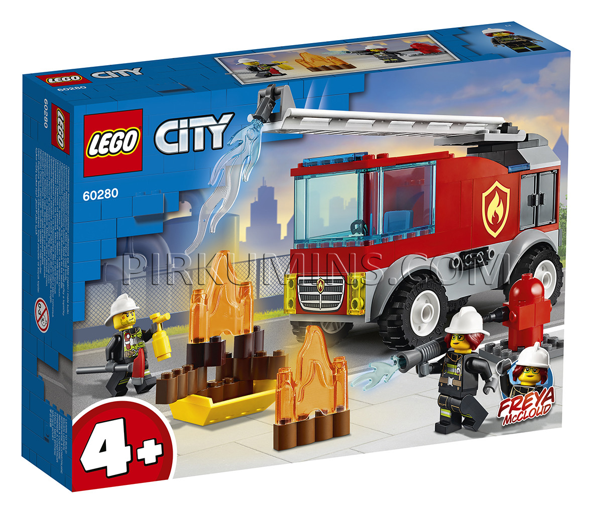 60280 LEGO® City Ugunsdzēsēju automašīna ar kāpnēm, no 4+ NEW 2021! (Maksas piegāde eur 3.99)