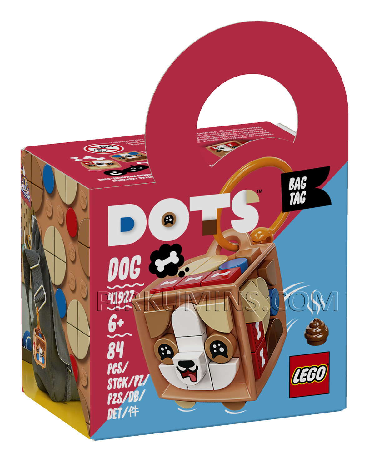 41927 LEGO® DOTS Брелок «Щенок», c 6+ лет NEW 2021! (Maksas piegāde eur 3.99)