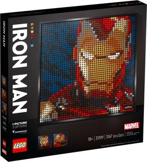 31199 LEGO® Art IRON MAN, no 18+ gadiem NEW 2021!