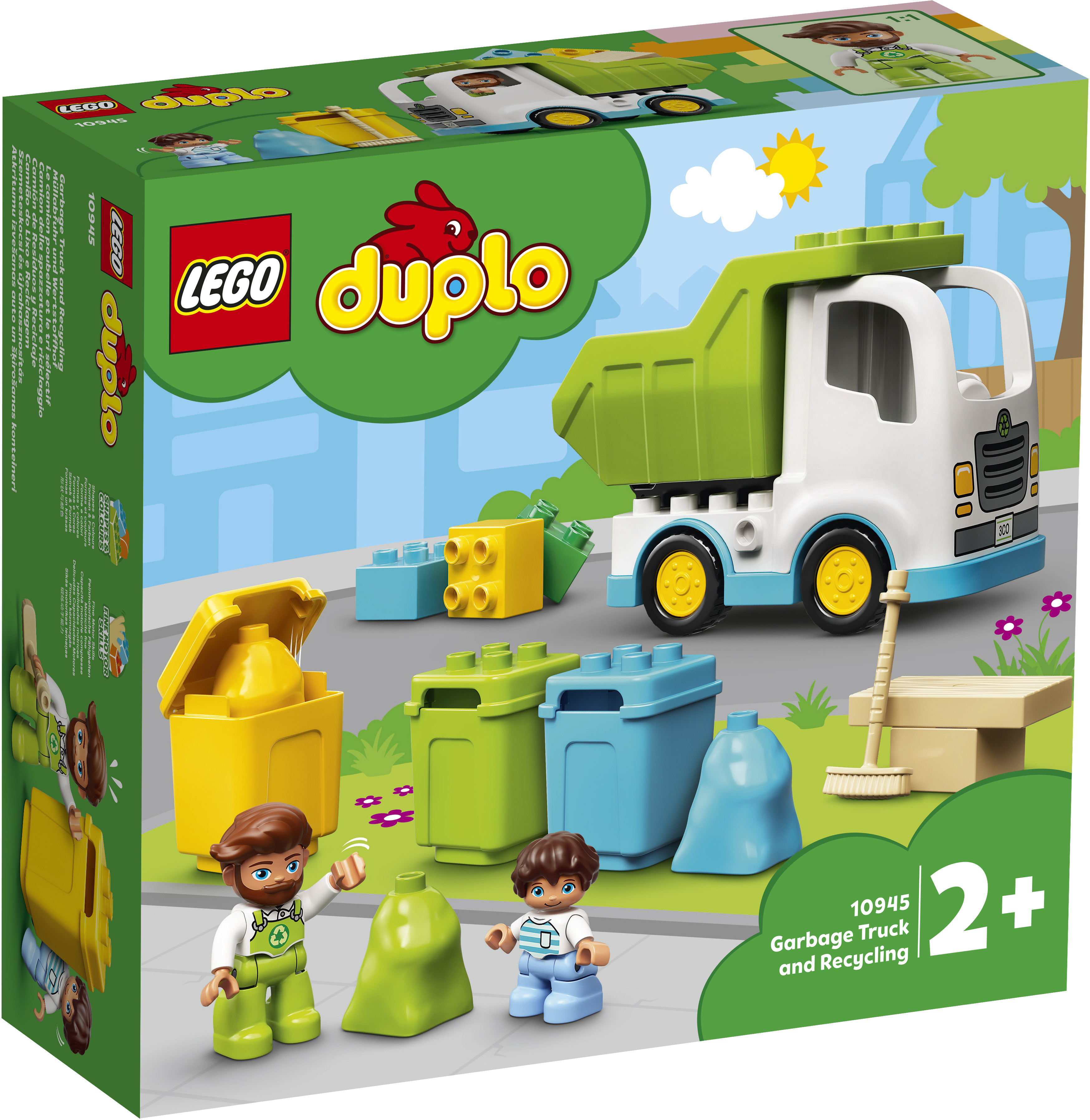 10945 LEGO® DUPLO Atkritumu izvešanas auto un šķirošanas konteineri, no 2+ gadiem NEW 2021!