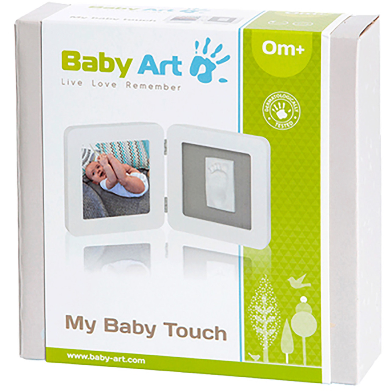 Baby Art Print Frame My baby Touch komplekts mazuļa pēdiņu/rociņu nospieduma izveidošanai, white
