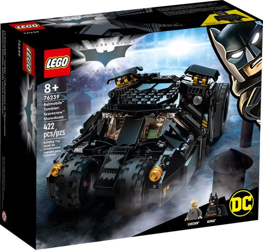 76239 LEGO® DC Batman™ Batmobile™ Tumbler: cīņa ar Scarecrow™, no 8+ gadiem NEW 2021!