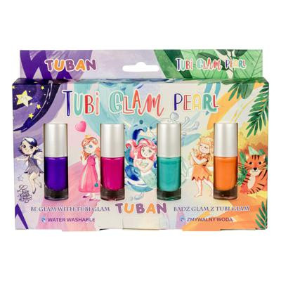 Tubian Glam Nagu laku komplekts - 4 gb.x5ml, uz ūdens bāzes