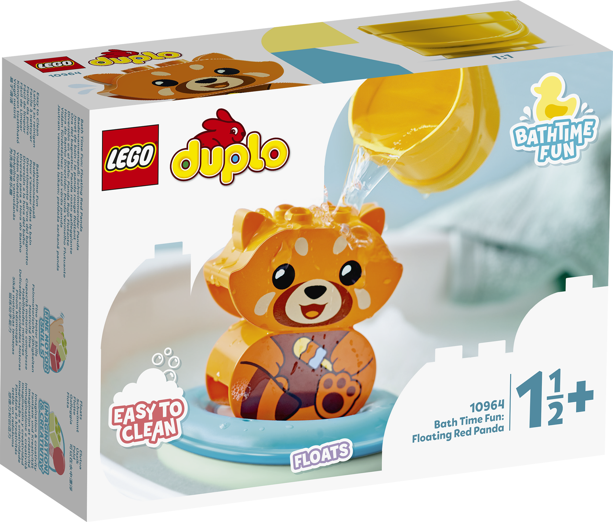 10964 LEGO® DUPLO Jautram vannošanās laikam: peldoša sarkanā panda, no 1.5+ gadiem NEW 2022! (Maksas piegāde eur 3.99)