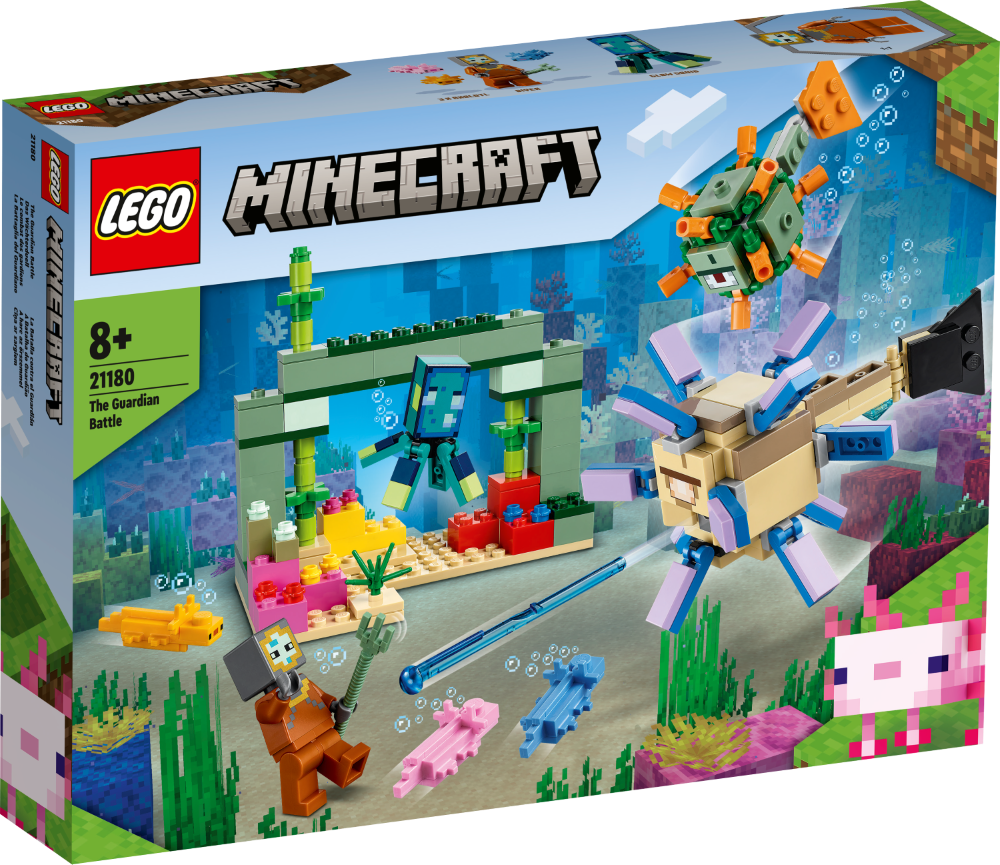 21180 LEGO® Minecraft Cīņa ar sargiem, 8+ gadiem, NEW 2022! (Maksas piegāde eur 3.99)