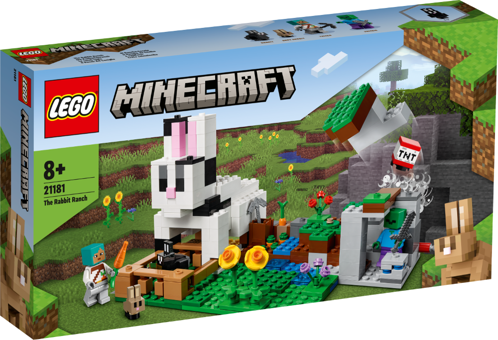 21181 LEGO® Minecraft Кроличье ранчо, 8+ лет, NEW 2022! (Maksas piegāde eur 3.99)