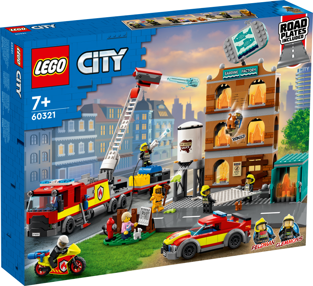 60321 LEGO® City Пожарная команда, c 7+ лет, NEW 2022!(Maksas piegāde eur 3.99)