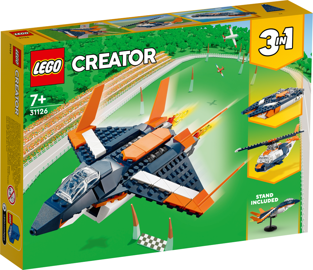 31126 LEGO® Creator Сверхзвуковой самолёт с 7+ лет NEW 2022! (Maksas piegāde eur 3.99)