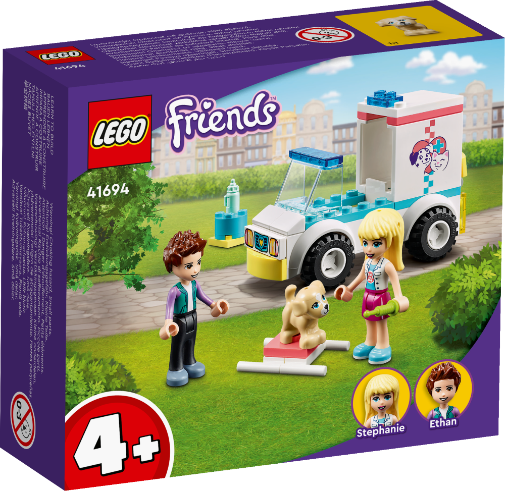 41694 LEGO® Friends Mājdzīvnieku klīnikas neatliekamās palīdzības auto no 4+ gadiem NEW 2022!