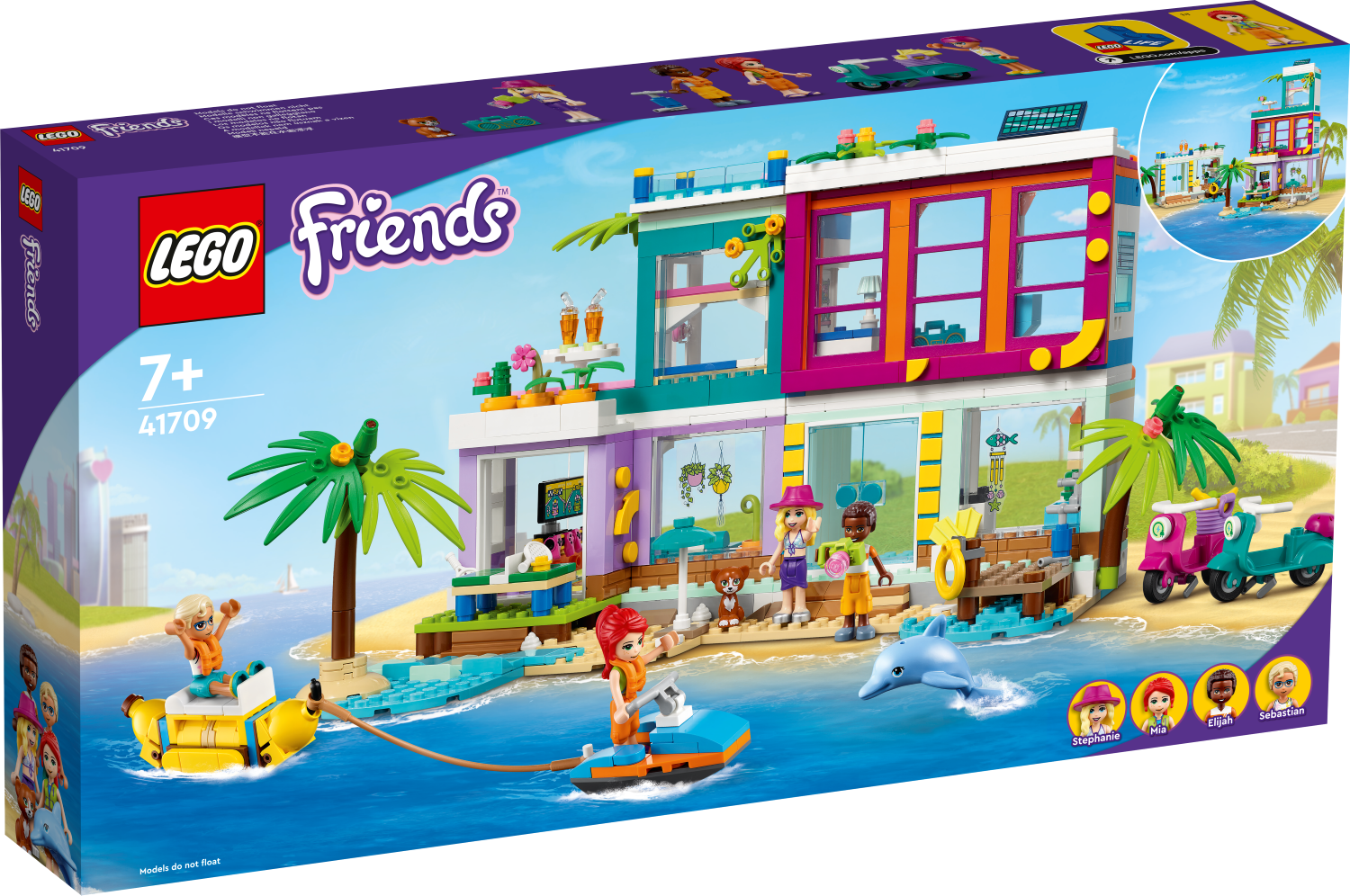 41709 LEGO® Friends Atpūtas māja pludmalē no 7+ gadiem NEW 2022! (Maksas piegāde eur 3.99)