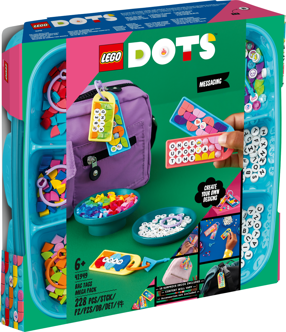 41949 LEGO® DOTS Большой набор бирок для сумок: надписи, с 6+ лет NEW 2022! (Maksas piegāde eur 3.99)