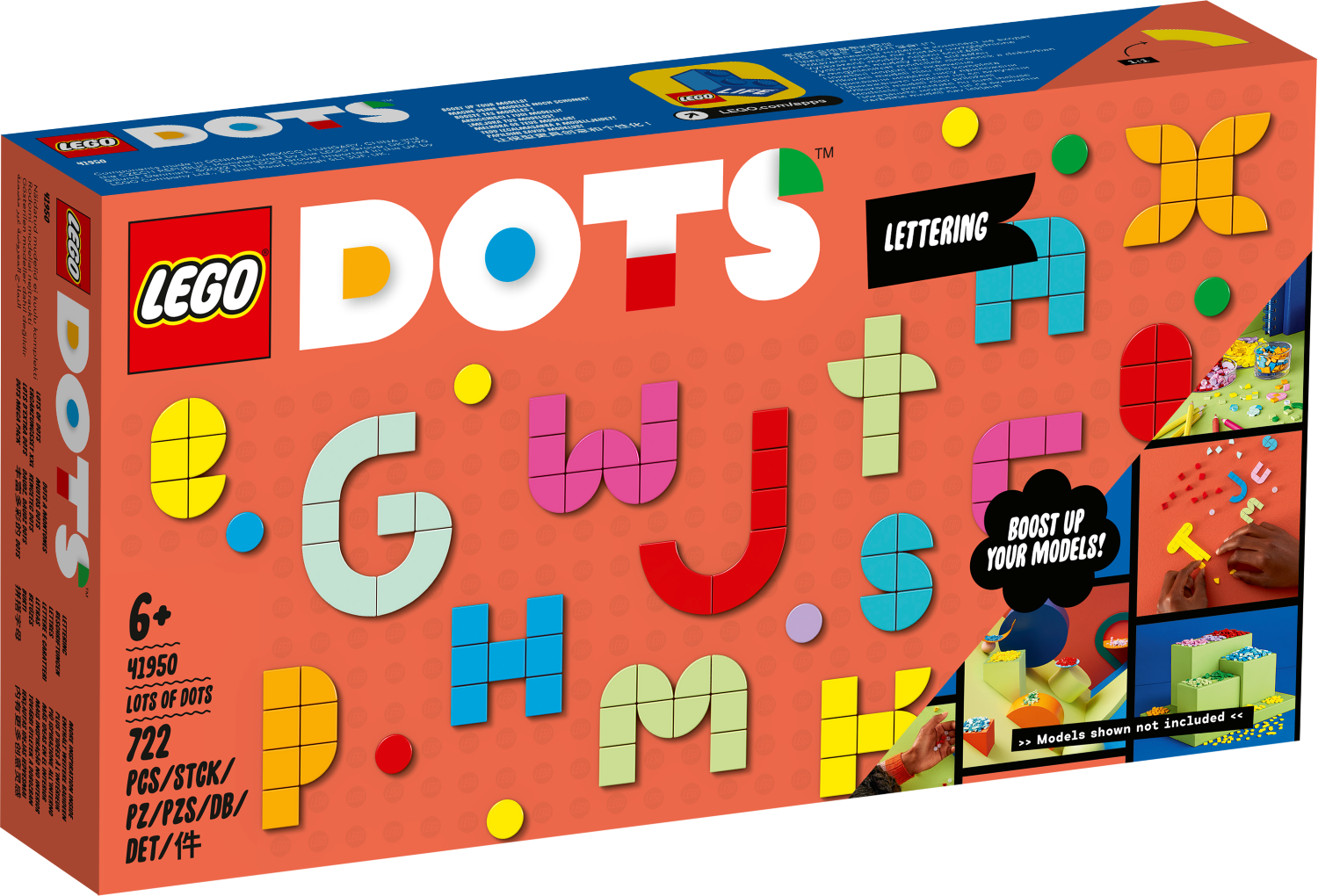 41950 LEGO® DOTS Большой набор тайлов: буквы, с 6+ лет NEW 2022! (Maksas piegāde eur 3.99)