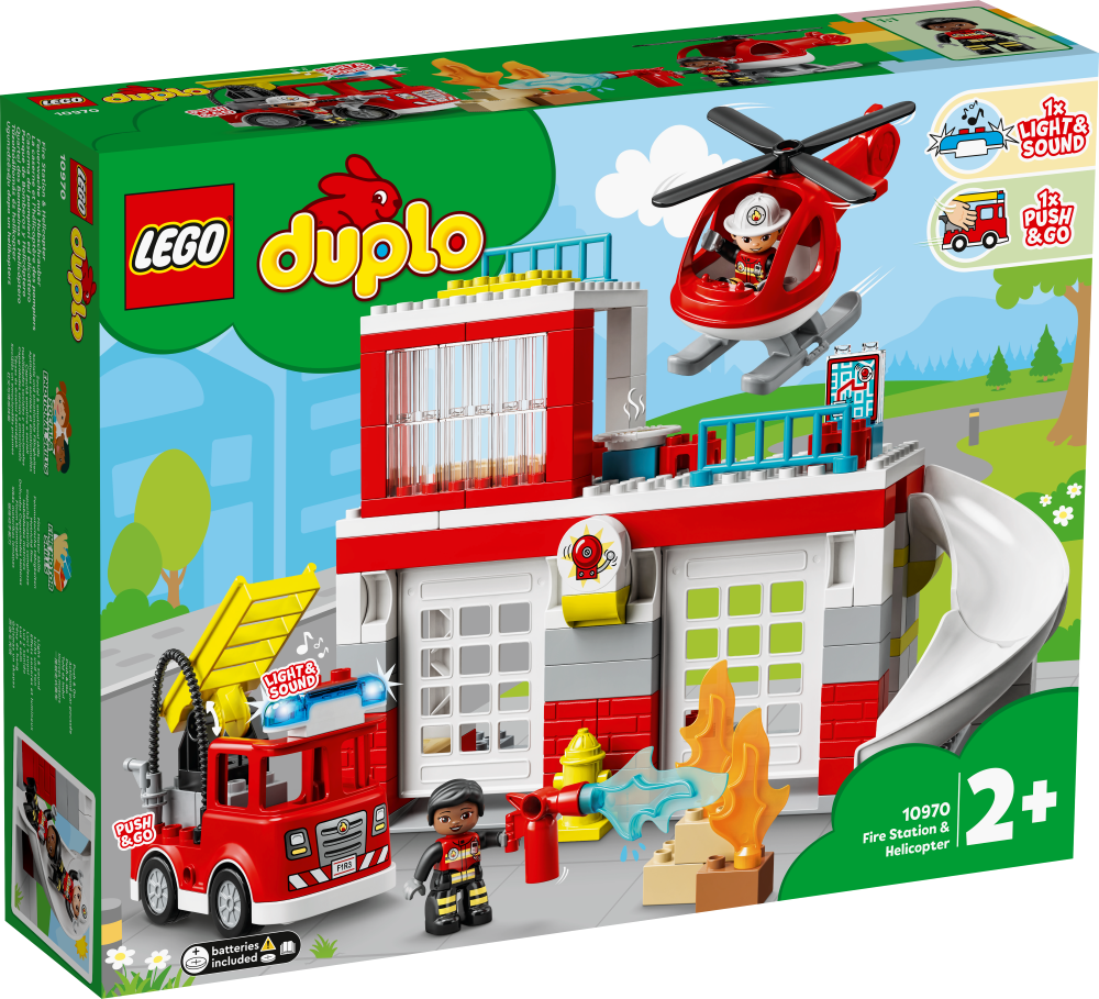 10970 LEGO® DUPLO Пожарная часть и вертолёт, с 2+ лет NEW 2022! (Maksas piegāde eur 3.99)