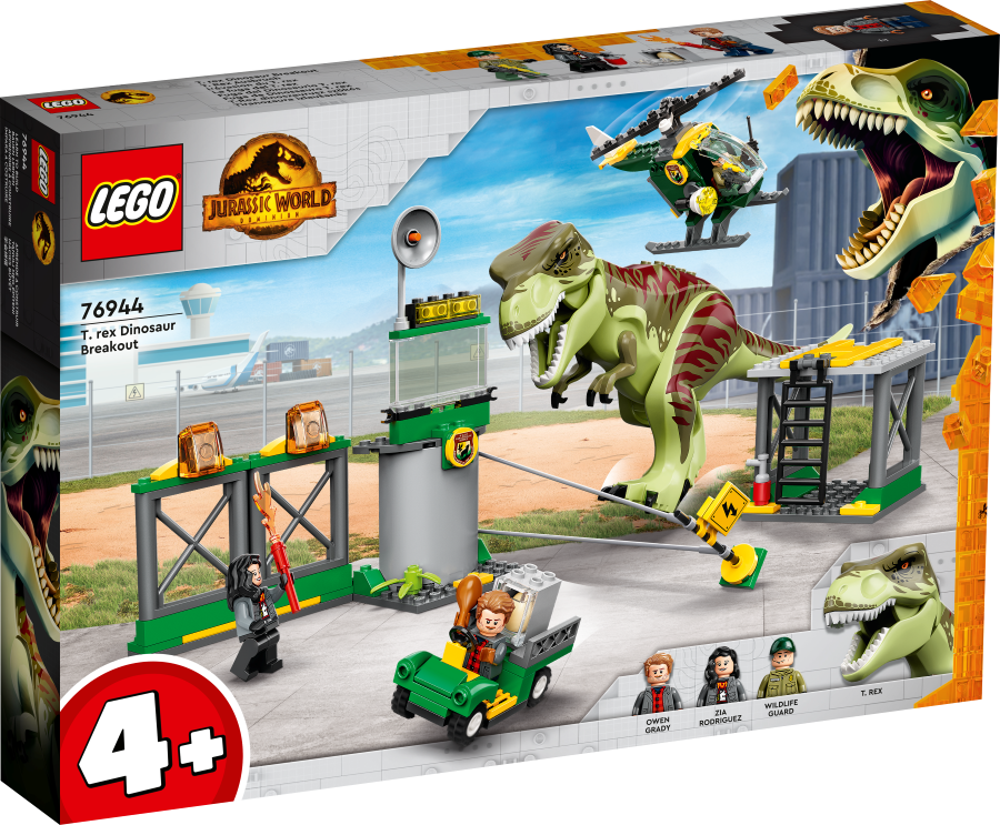 76944 LEGO® Jurassic World Побег тираннозавра, с 4+ лет, NEW 2022! (Maksas piegāde eur 3.99)