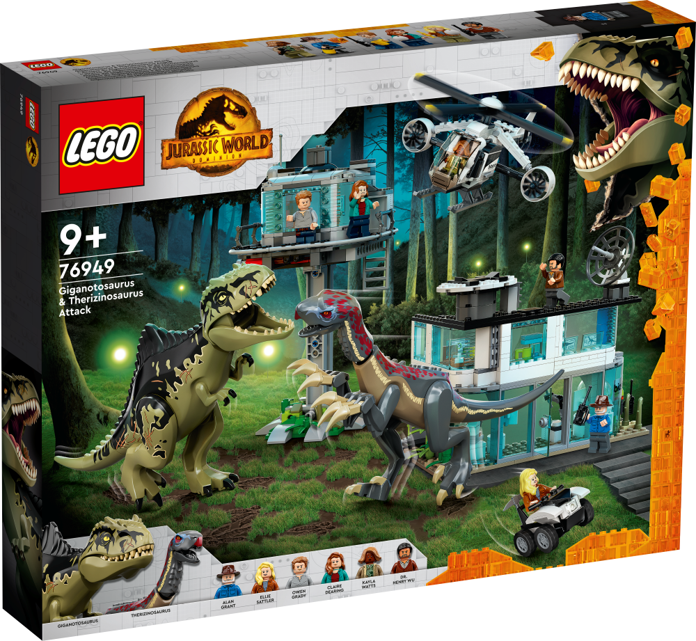 76949 LEGO® Jurassic World Giganotozaura un teriziniozaura uzbrukums, no 9+ gadiem, NEW 2022! (Maksas piegāde eur 3.99)