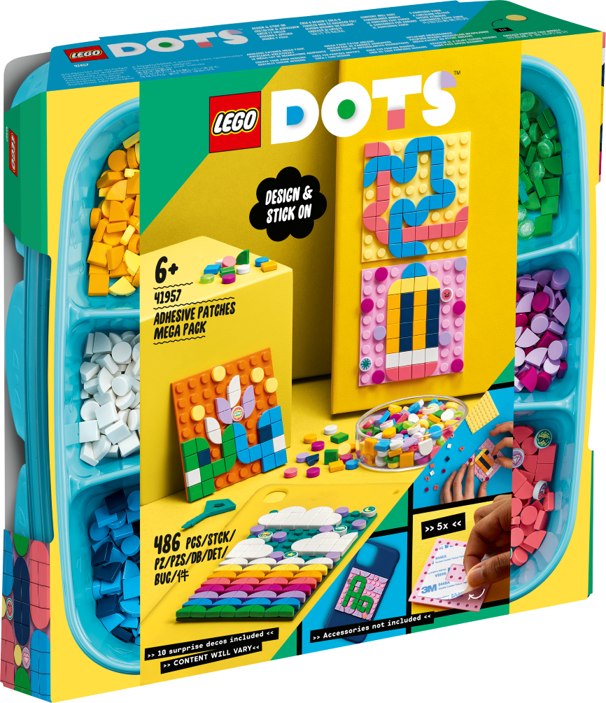41957 LEGO® DOTS Большой набор пластин-наклеек с тайлами, с 6+ лет, NEW 2022! (Maksas piegāde eur 3.99)