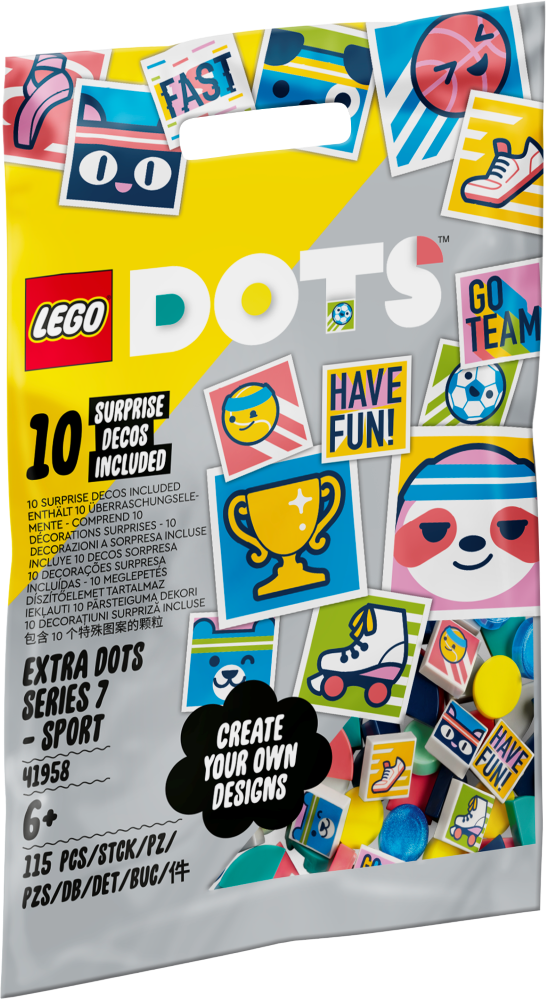 41958 LEGO® DOTS Тайлы DOTS, серия 7 — СПОРТ с 6+ лет, NEW 2022!