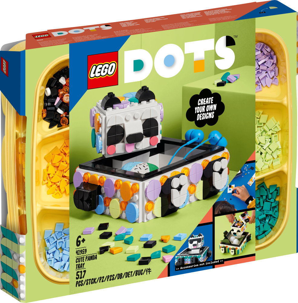 41959 LEGO® DOTS Ящик «Милая панда», с 6+ лет, NEW 2022! (Maksas piegāde eur 3.99)