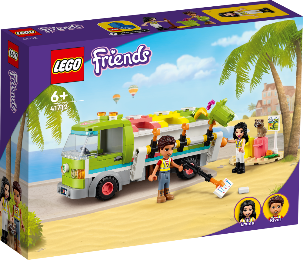 41712 LEGO® Friends Pārstrādes kravas auto, no 6+ gadiem, NEW 2022! (Maksas piegāde eur 3.99)
