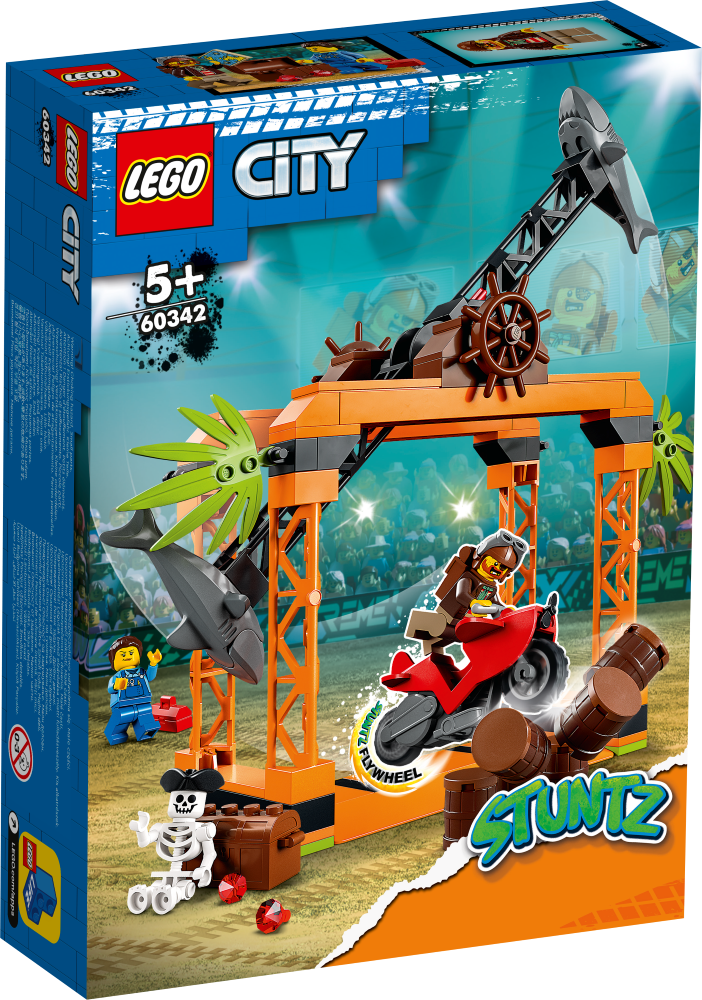 60342 LEGO® City Трюковое испытание «Нападение акулы», с 5+ лет, NEW 2022! (Maksas piegāde eur 3.99)