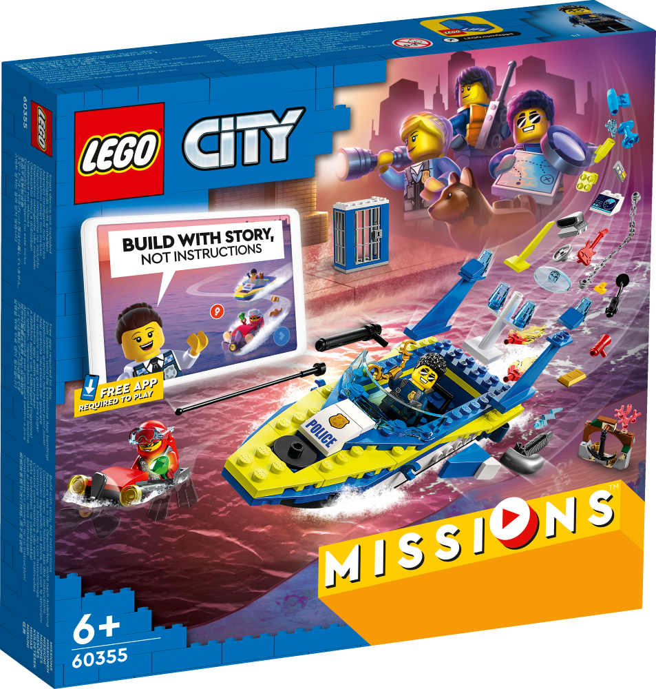 60355 LEGO® City Ūdens policijas detektīvu misijas, no 6+ gadiem, NEW 2022! (Maksas piegāde eur 3.99)