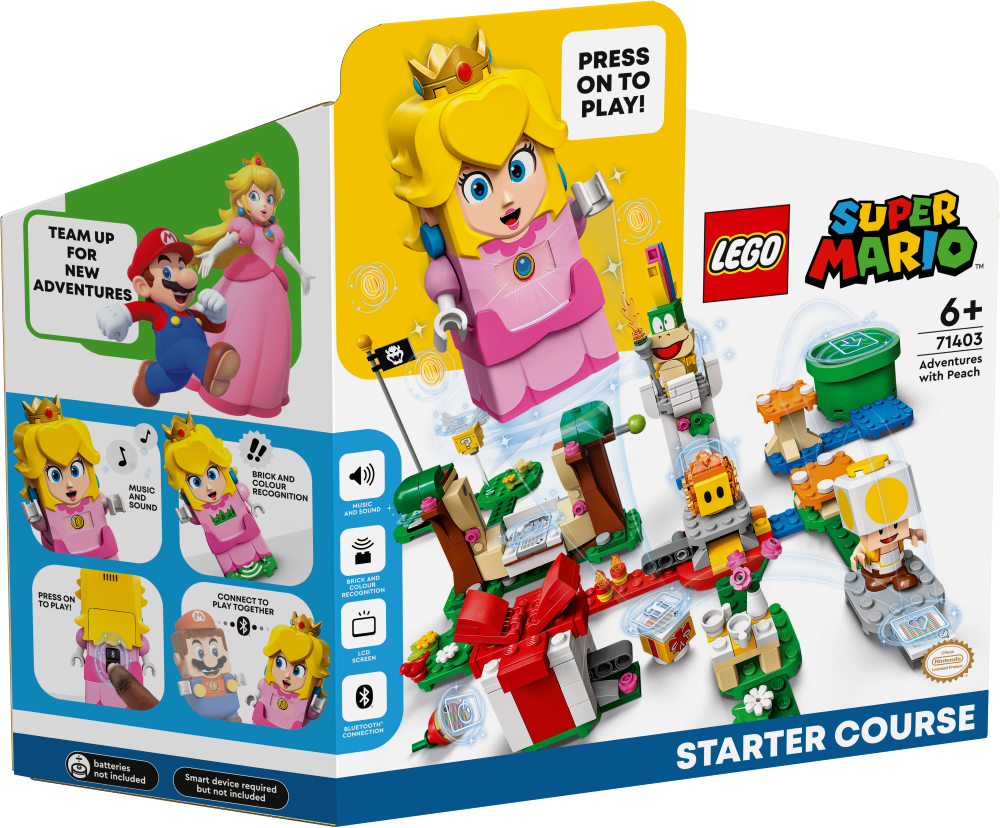 71403 LEGO® Super Mario Piedzīvojumi ar Peach: sākuma maršruts, no 6+ gadiem, NEW 2022! (Maksas piegāde eur 3.99)