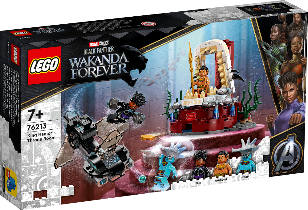 76213 LEGO® Marvel Тронный зал короля Нэмора , с 7+ лет, NEW 2022! (Maksas piegāde eur 3.99)