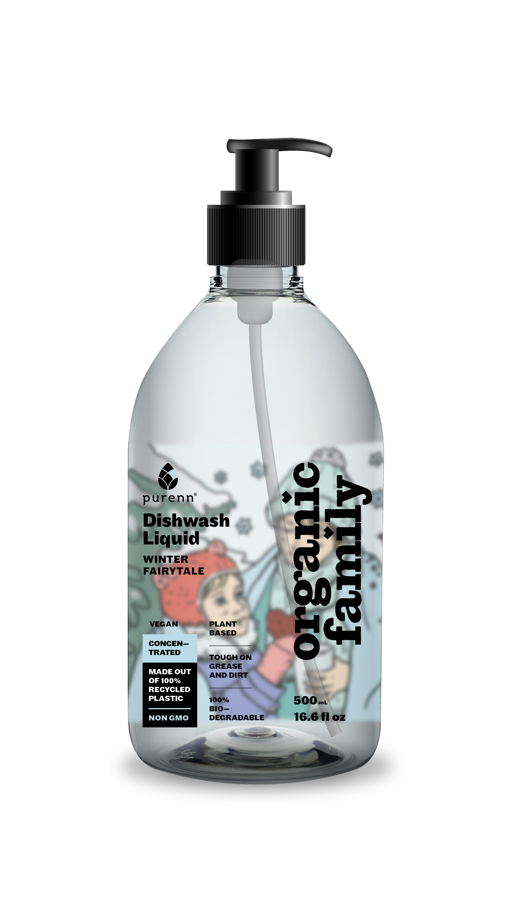 Purenn Trauku mazgāšanas līdzeklis jūtīgai ādai Winter Fairytale bez aromāta, 500ml