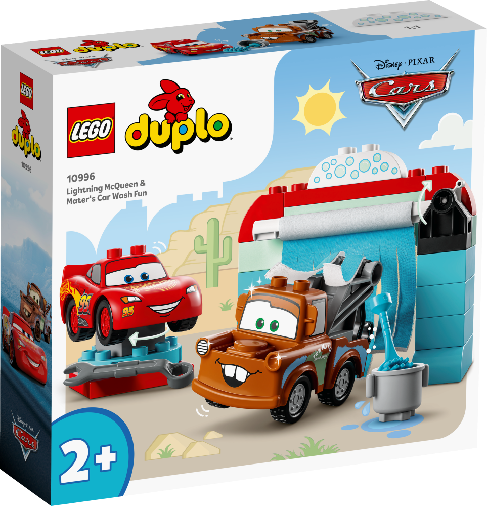 10996 LEGO® DUPLO Молния МакКуин и Мэтр: веселье на автомойке, с 2+ лет, NEW 2023!