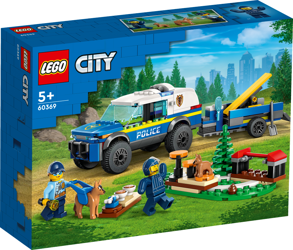 60369 LEGO® City Policijas suņu mobilais treniņš, no 5+ gadiem, NEW 2023!