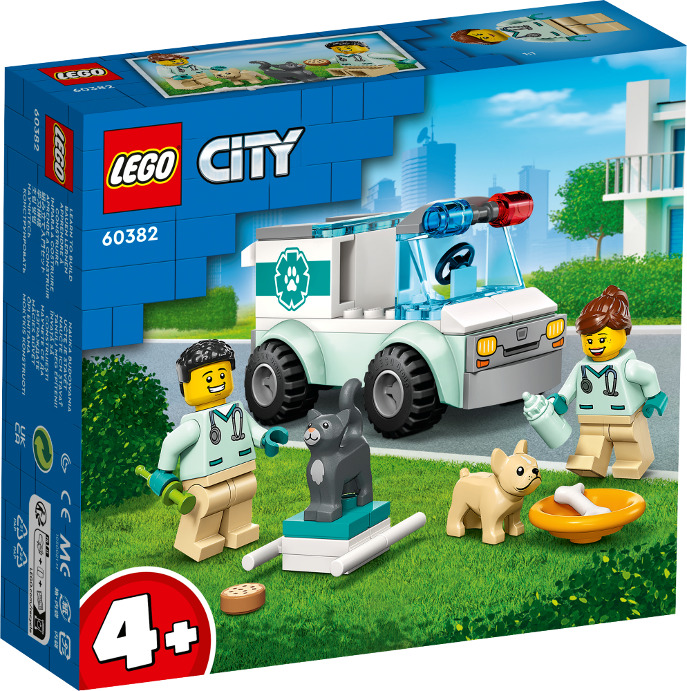 60382 LEGO® City Dzīvnieku glābēju auto, no 4+ gadiem, NEW 2023!