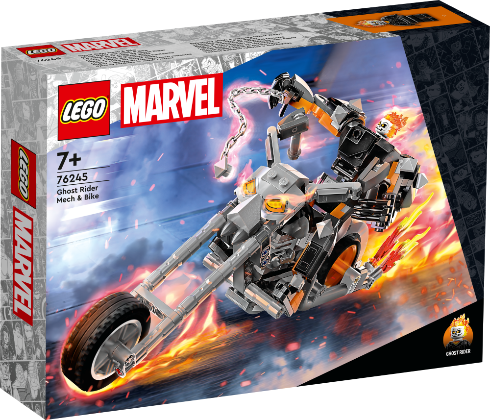 76245 LEGO® Marvel Робот и мотоцикл Призрачного гонщика, с 7+ лет, NEW 2023!