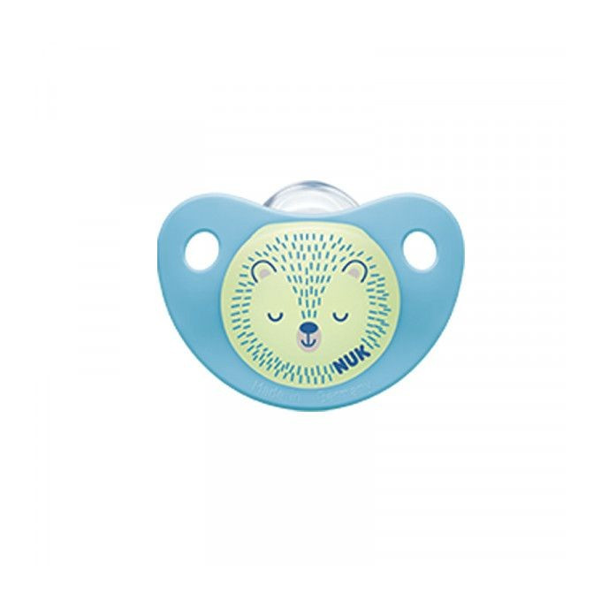 SU12 NUK Trendline Night Naktī spīdošs Silikona ZILS mānekl.kārbiņā, 0 - 6 mēn., 1gb.