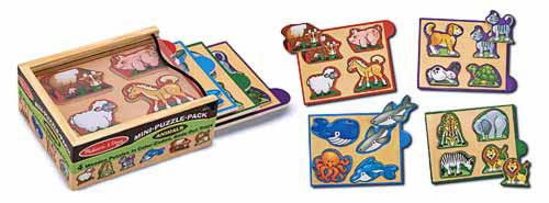Melissa & Doug Mini koka puzlītes 