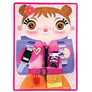 07058 Janod Koka dēlītis mazajiem pirkstiem. Meitenes ģērbšana! Iepakojuma plēve- ieplīsusi!