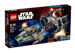 75150 LEGO Star Wars Усовершенствованный истребитель TIE Дарта Вейдера и истребитель A-Wing, c 9 до 14 лет