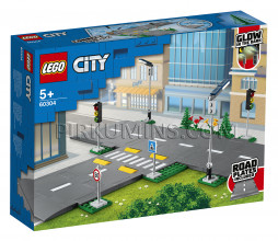 60304 LEGO® City Дорожные пластины, c 5+ лет NEW 2021! (Maksas piegāde eur 3.99)
