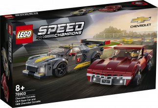 76903 LEGO® Speed Champions Chevrolet Corvette C8.R Race Car un 1968 Chevrolet Corvette, no 8+ gadiem NEW 2021! (Maksas piegāde eur 3.99)