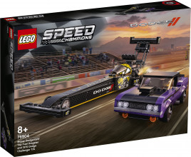 76904 LEGO® Speed Champions Mopar Dodge//SRT Top Fuel Dragster un 1970 Dodge Challenger T/A, no 8+ gadiem NEW 2021! (Maksas piegāde eur 3.99)