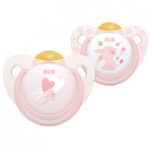 Izpārdošana! SU72 Nuk Rose, латексная пустышка 1 размер (6-18 мес.)2 шт.