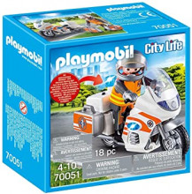 70051 PLAYMOBIL® City Life Glābēju motocikls, no 4+