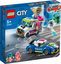 60314 LEGO® City Погоня полиции за грузовиком с мороженым, c 5+ лет, NEW 2022!(Maksas piegāde eur 3.99)