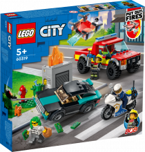 60319 LEGO® City Ugunsdzēsēju operācija un policijas pakaļdzīšanās,c 5+ лет, NEW 2022!(Maksas piegāde eur 3.99)