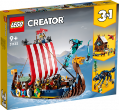 31132 LEGO® Creator Vikingu kuģis un Midgardas čūska, no 9+ gadiem, NEW 2022! (Maksas piegāde eur 3.99)