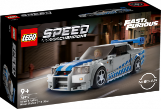 76917 LEGO® Speed Champions 2 Fast 2 Furious Nissan Skyline GT-R (R34), no 9+ gadiem, NEW 2023!