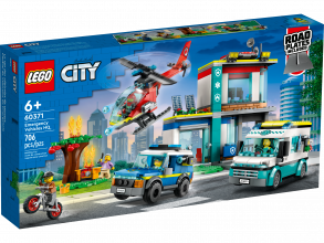 60371 LEGO® City Neatliekamās palīdzības transportlīdzekļu bāze, no 6+ gadiem, NEW 2023!